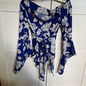 HYFVE Off the Shoulder Blouse with bell sleeves